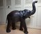 Escultura de elefante antigua grande de cuero, años 20, Imagen 4