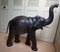 Large Antique Leather Elephant Sculpture, 1920s 3