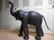 Große antike Elefantenskulptur aus Leder, 1920er 17