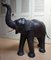 Large Antique Leather Elephant Sculpture, 1920s 23