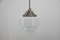 Lámpara colgante Art Déco de vidrio opalino, años 30, Imagen 9