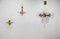 Chandelier, Pendant and Wall Lamp, 1980s, Set of 3 1