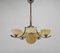 Art Deco Nickel-Plated Chandelier, 1930s 2