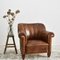 French Leather Club Chair, 1930s, Image 3