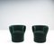 Dark Green Velvet Lisa Chairs attributed to Laudani & Romanelli for Driade, 2018, Set of 2 2