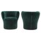 Dark Green Velvet Lisa Chairs attributed to Laudani & Romanelli for Driade, 2018, Set of 2 1