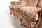 Italian Modern Carved Walnut and Velvet Sofa, 1950s, Image 6