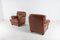 Brown Leather Club Armchairs, Italy, 1970s, Set of 2 4