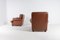 Brown Leather Club Armchairs, Italy, 1970s, Set of 2 5