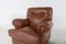 Brown Leather Club Armchairs, Italy, 1970s, Set of 2 12