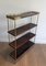 Mahogany and Brass Shelf attributed to the Maison Jansen, 1940s 1