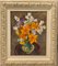 Maya Kopitzeva, Bouquet of Orange Flowers, 1981, Oil Painting, Framed 1