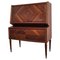 Italienischer Mid-Century Barschrank aus Nussholz & Messing, 1950er 1