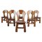 Vintage Brutalist Dining Chairs, 1960s, Set of 6, Image 1