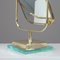 Italian Brass & Glass Double Sided Table Mirror in style of Gio Ponti for Fontana Arte, 1950s 8