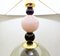 Italienische Tischlampen aus transparentem Rauchglas in Rosa & Schwarz, 2000er, 2er Set 6