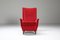 Mid-Century Modern Italian Red Wingback Chairs attributed to Gio Ponti, 1950s, Set of 2 3