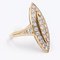 Vintage 18k Yellow Gold Ring with 1ctw Brilliant Cut Diamonds, 1970s 2