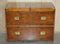 Vintage Burr Yew Wood Military Campaign Drinks Trunk, Image 2