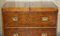 Vintage Burr Yew Wood Military Campaign Drinks Trunk, Image 9