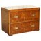 Vintage Burr Yew Wood Military Campaign Drinks Trunk, Image 1
