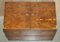 Vintage Burr Yew Wood Military Campaign Drinks Trunk 11