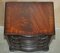 Small Vintage Serpentine Mahogany Chest of Drawers 9