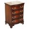 Small Vintage Serpentine Mahogany Chest of Drawers, Image 1