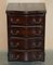 Small Vintage Serpentine Mahogany Chest of Drawers, Image 14