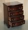 Small Vintage Serpentine Mahogany Chest of Drawers 13