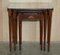 Vintage French Empire Flamed Mahogany Nesting Tables, Set of 3, Image 2