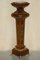 Antique Mounted Gilt Bronze, Burr & Walnut Pedestal Stands with Marble Tops, Set of 2 2