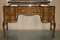 Antique Burr Walnut Dressing Table with Trifolding Mirrors, 1900s, Image 3