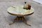 Vintage French Green Coffee Table in Marble and Brass, 1970s, Image 3