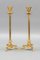 Französische Empire Kerzenständer aus vergoldeter Bronze auf Hufen Faun Füßen, 1890er, 2er Set 5
