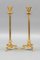 French Empire Gilt Bronze Candlesticks on Hoofed Faun Feet, 1890s, Set of 2, Image 5