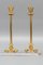 Französische Empire Kerzenständer aus vergoldeter Bronze auf Hufen Faun Füßen, 1890er, 2er Set 18