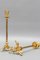 Französische Empire Kerzenständer aus vergoldeter Bronze auf Hufen Faun Füßen, 1890er, 2er Set 13