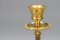 Französische Empire Kerzenständer aus vergoldeter Bronze auf Hufen Faun Füßen, 1890er, 2er Set 12