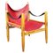 Mid-Century Italian Leather & Wood Oasi 85 Armchair attributed to Legler for Zanotta, 1960s, Image 1