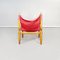 Fauteuil Oasi 85 Mid-Century en Cuir et Bois, Italie, 1960s 4