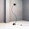 Italienische moderne Yang Stehlampe aus schwarzem Metall & Kunststoff, 1980er 10
