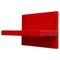 Small Italian Modern Red Plastic Shelf attributed to Marcello Siard for Kartell, 1970s 1