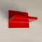 Estante italiano moderno pequeño de plástico rojo atribuido a Marcello Siard para Kartell, años 70, Imagen 3