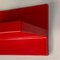 Mensola piccola moderna in plastica rossa attribuita a Marcello Siard per Kartell, Italia, anni '70, Immagine 7