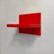 Mensola piccola moderna in plastica rossa attribuita a Marcello Siard per Kartell, Italia, anni '70, Immagine 4