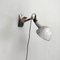 Mid-Century Italian Industrial Metal Table and Wall Lamp with Clip, 1960s 10