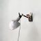 Industrieller italienischer Mid-Century Tisch und Wandlampe aus Metall mit Clip, 1960er 9