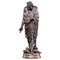 20th Century French Silver-Plated Statue Representing Roman Senator 2