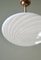 Vintage Murano White Swirl Ceiling Lamp, 1970s 2